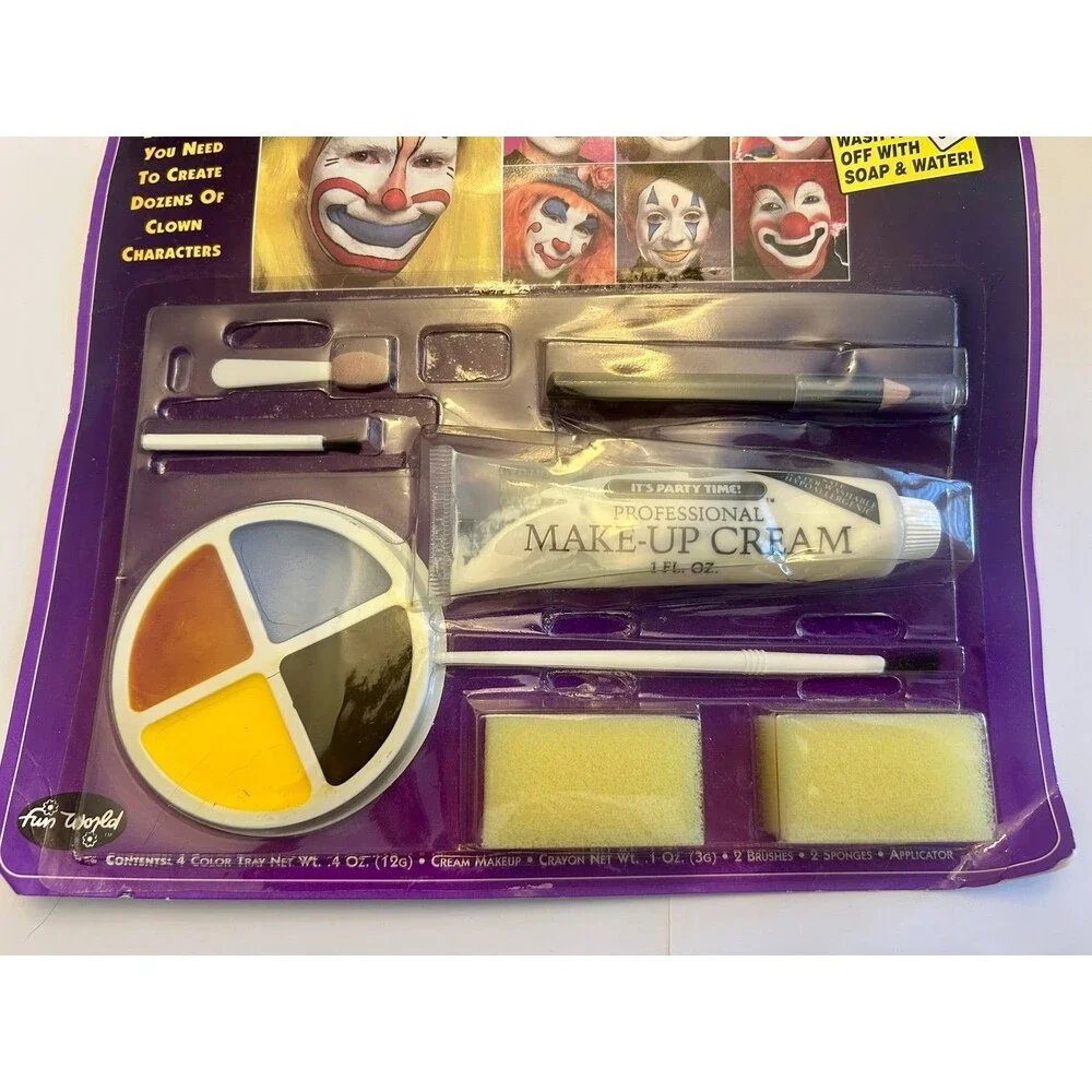 Vintage Fun World “The Class Clowns” Sealed Halloween Makeup Kit – 90s NOS